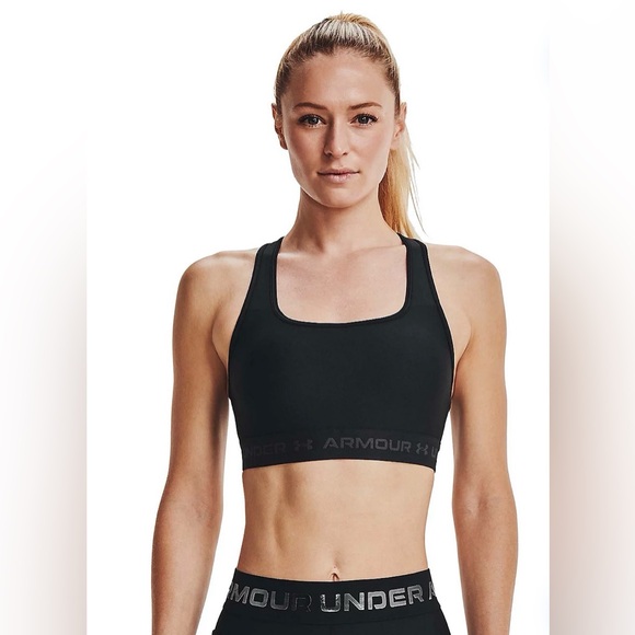 Under Armour Other - Under Armour Black Crossback Mid Sports Bra